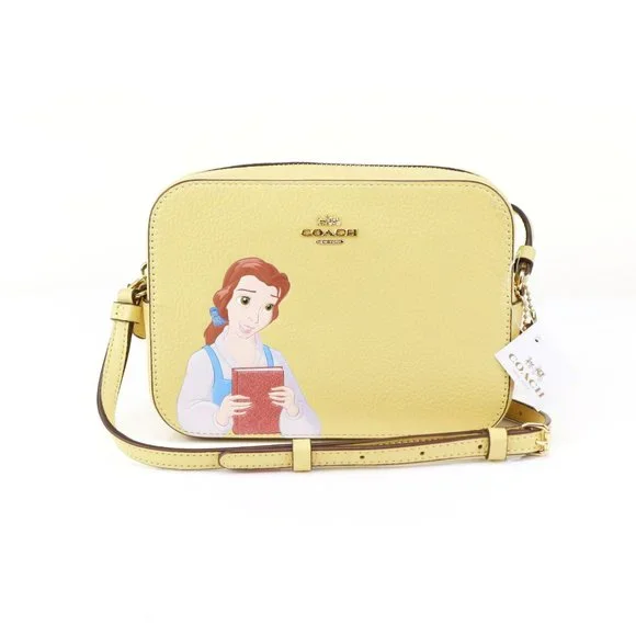 NWT Camera Bag Disney Belle Vanilla Cream Leather